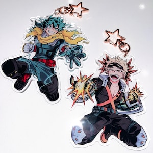 Anime Hero BKG and DK 4" Double-sided Acrylic Charms | Anime & Manga Charms | MhA BnHA