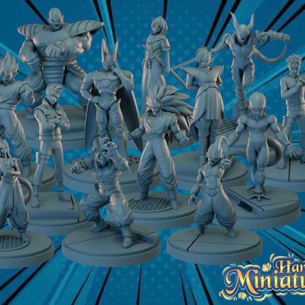 ANIME Collection #5 | 40mm Scale | 3D Printed Miniatures | Hardcore Miniatures 2022.12 - Dec