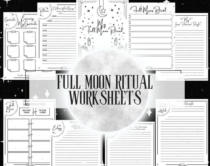 Moon Notice.pdf Full Moon Ritual Worksheets|full Moon Planner|releasing|gratitude ...