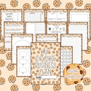 Kid-Friendly Cookie Business Plan | Printable & Editable Template for Young Entrepreneurs | Start Your Own Cookie Business
