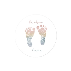 Adesivo bambino arcobaleno - Consapevolezza della gravidanza e della perdita del bambino, gravidanza, nascita, maternità, mamma, perdita della mamma, aborto spontaneo, parto morto