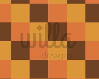 Fall check pattern, fall Repeat Pattern for Commercial Use, File Handmade Baby Clothes, Thanksgiving Seamless Pattern