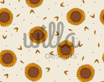 Fichier sans couture tournesol, motif de Surface de fleurs de printemps, fichier sans couture de fleurs d'automne fragmentaires, motif de Surface de fleurs d'automne