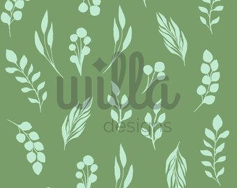 patrón de sombra floral-verde- Patrón de superficie de primavera- Patrón de flores