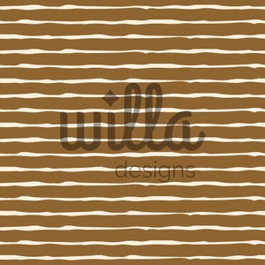 May include: A brown and white striped background with the text "willa designs" in white.