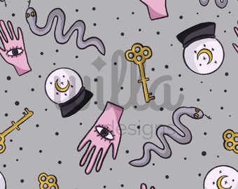 Halloween Seamless Pattern, Spooky Seamless File, Handmade file,  Baby Clothes, girls pattern, printing file, wallpaper seamless