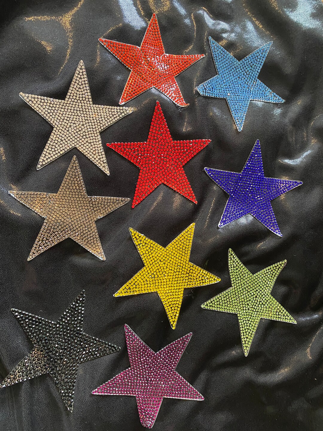 BLING STARS - Please Read Description. Iron on Heat Set Hot Fix ...