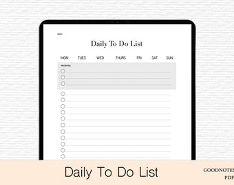 Tägliche Checkliste Vorlage Goodnotes Einfache Checkliste Vorlage ipad Planer Sofortiger Download Einfache Aufgabenliste Vorlage Produktionsplaner