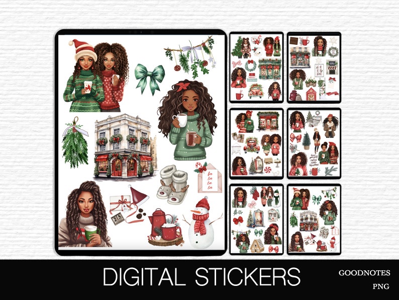 Goodnotes Christmas Digital Stickers Winter Sticker Sheet December ...