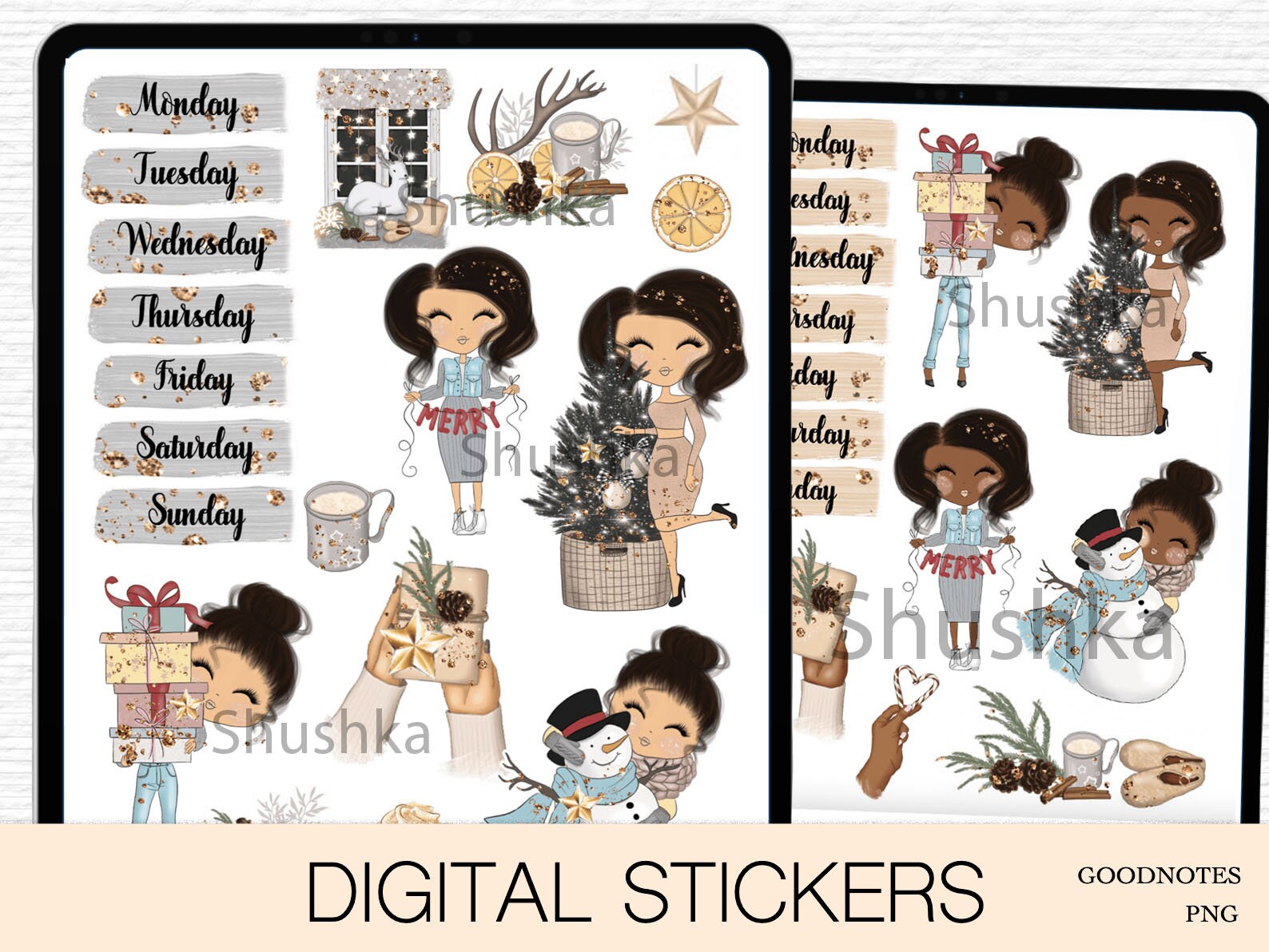 Digital Stickers Goodnotes 5 Planner Christmas Reminders Etsy