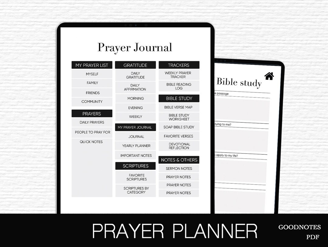 Digital Bible Study Notebook SOAP Bible Study Goodnotes Template Sermon