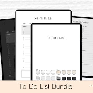To Do List Goodnotes Template Daily Digital Task Tracker Weekly Task Planner Spreadsheet Get it done list Digital Planner Template for Ipad