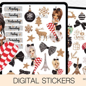 Christmas Goodnotes Digital Planner Christmas Stickers Christmas Digital Planning Modern Stickerkit Goodnotes 5 Planner IPad Planner deco