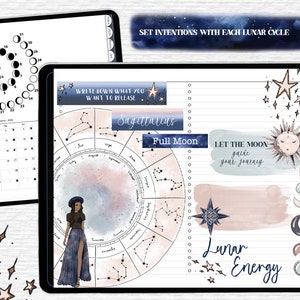 Celestial Goodnotes Stickers Witch Journal Planner Stickers Lunar ...