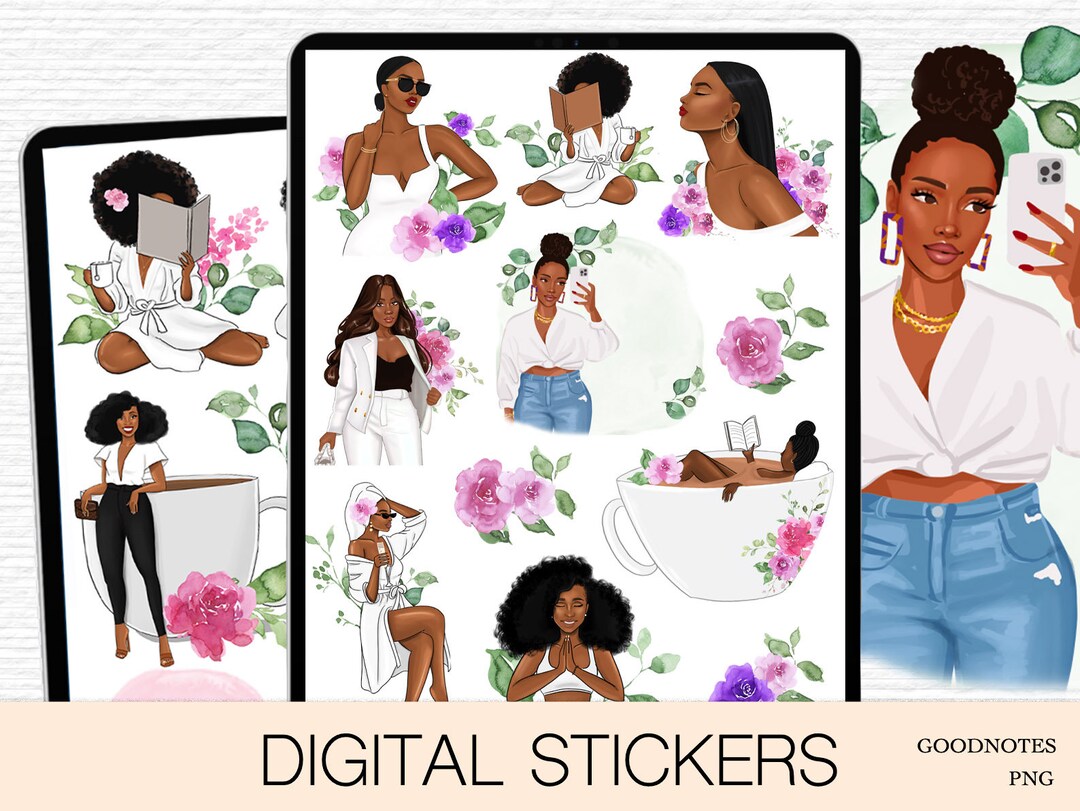 Floral Digital Sticker Book for Goodnotes PNG Files of Digital Stickers ...
