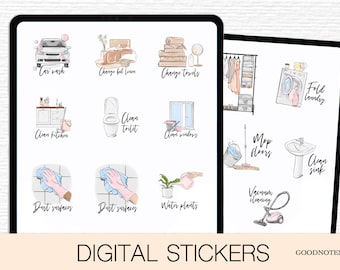 Household Goodnotes Planner Stickers Cleaning digital Sticker Pre-cropped sticker Grocery Stickers car wash sticker daily planning icon PNG