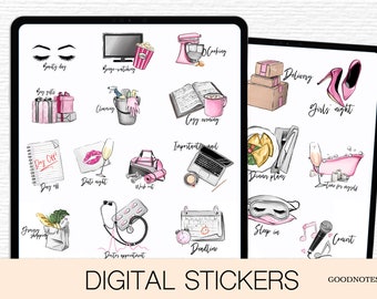 To do icons, Everyday life icon goodnotes stickers appointment reminders digital stickers house chore workout stickers precropped images