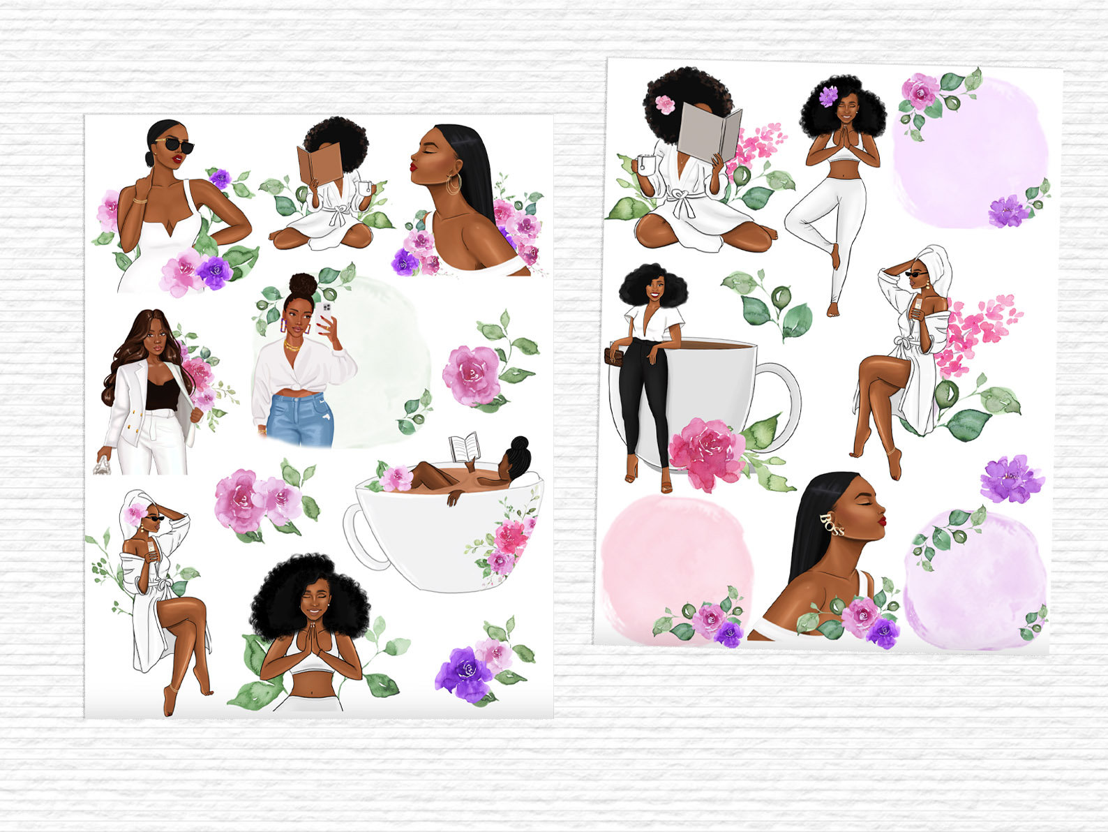 Floral Digital Sticker Book for Goodnotes PNG Files of Digital Stickers ...