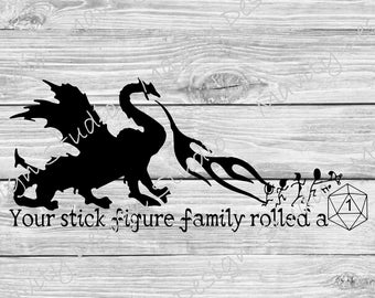 dragon stick family svg | infinity dice svg | dungeons and dragons | pathfinder | gravity falls | 20 sided dice | cut files for cricut
