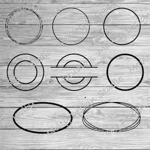 circle frame bundle | set of circle frames svg | vector cut file for cricut | printable | scrapbooking