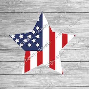 American Flag star SVG for tshirt or decal | American flag star png | 4th of july vector cut files july fourth | independence day design