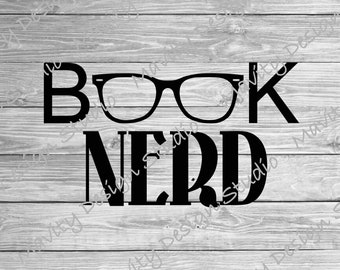 Book Nerd Design for T- shirt: Reader Clipart (Digital Download)