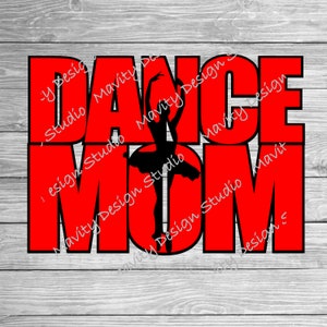 Dance mom svg | ballerina png | red and black vector cut file for cricut |