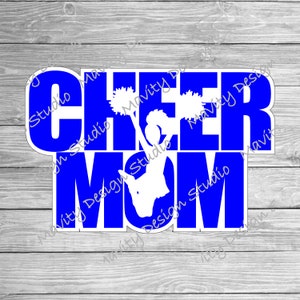 Cheer Mom SVG for tshirt or decal | cheerleader inside png | vector cut file for cricut | cheer mom png
