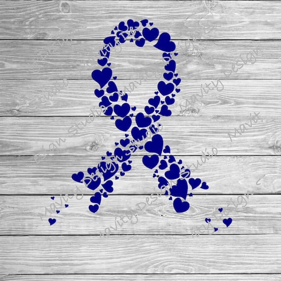 Dark Blue Cancer Ribbon