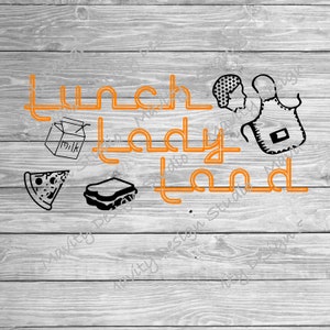 Lunch Lady Land svg for tshirt or decal | png for lunch lady | vector cut file for cricut