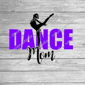 Dance mom svg | ballerina png | purple and black vector cut file for cricut |