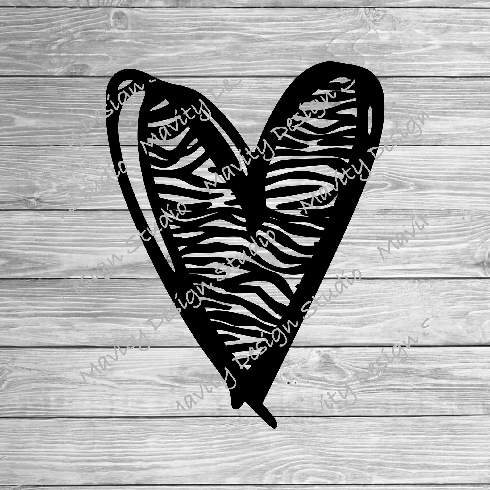 Zebra Print Heart PNG Vector SVG for Cricut Cutting Etsy