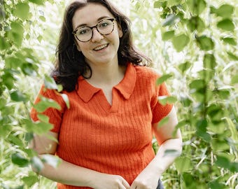 Breipatroon Lunan-T-shirt: top met hangende schouders (pdf-patroon)