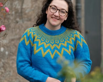 Nyx-trui breipatroon: tweekleurig kleurwerkjuk (pdf-patroon)