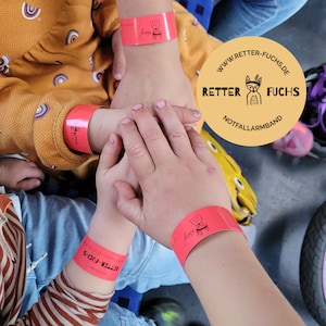 Allergie Retter-Fuchs, Rettungsarmband, Notfallarmband, Anaphylaxie, Notfallset, Notfallmedikament, SOS-Armband, ID-Band, Kindergarten, Kita