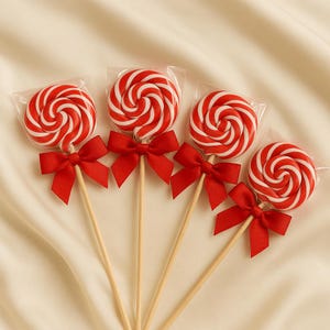 Bunte handgemachte Lutscher - Partygeschenke, Geschenksüßigkeit, individuelles Logo Option