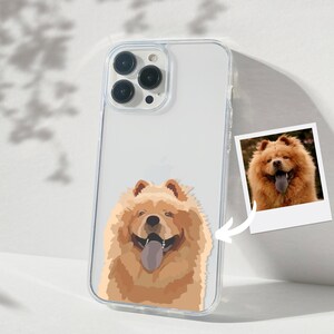 Custom Pet Phone Case for Pet Owner Personalized Clear Phone Case Custom Pet Cartoon Art Phone Case Personalised Dog Lover Gift Idea