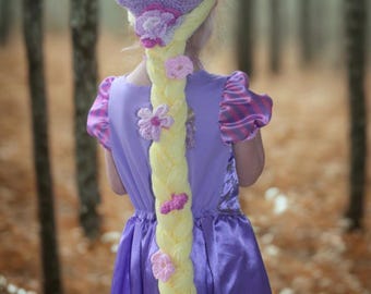 Perruque Raiponce Pour Enfant - Accessoire Cheveux Longs Pour Déguisement Princesse Et Cosplay