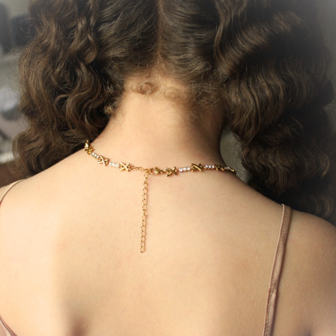 Gold Gemma Owen Necklace Diamond Choker 18K Gold Necklace Etsy UK