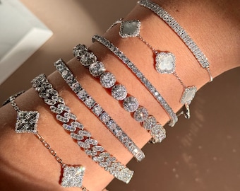 1pc Silver Bracelet | Diamond Bracelet