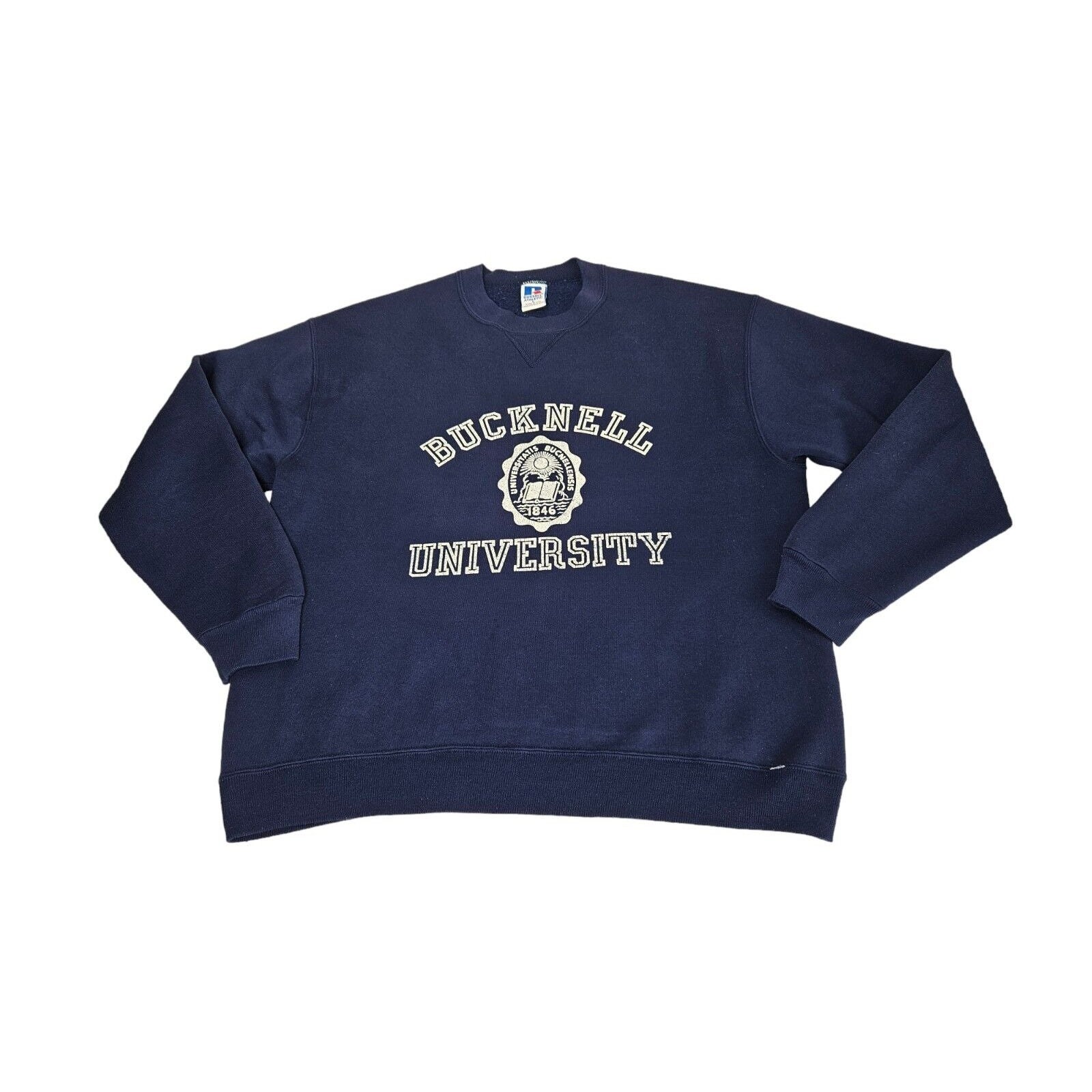 VTG 90s Russell Athletic Bucknell University Sweatshirt Men s Large Blue Crewneck College Made in USA Vintage Clothing Fashion Etsy
