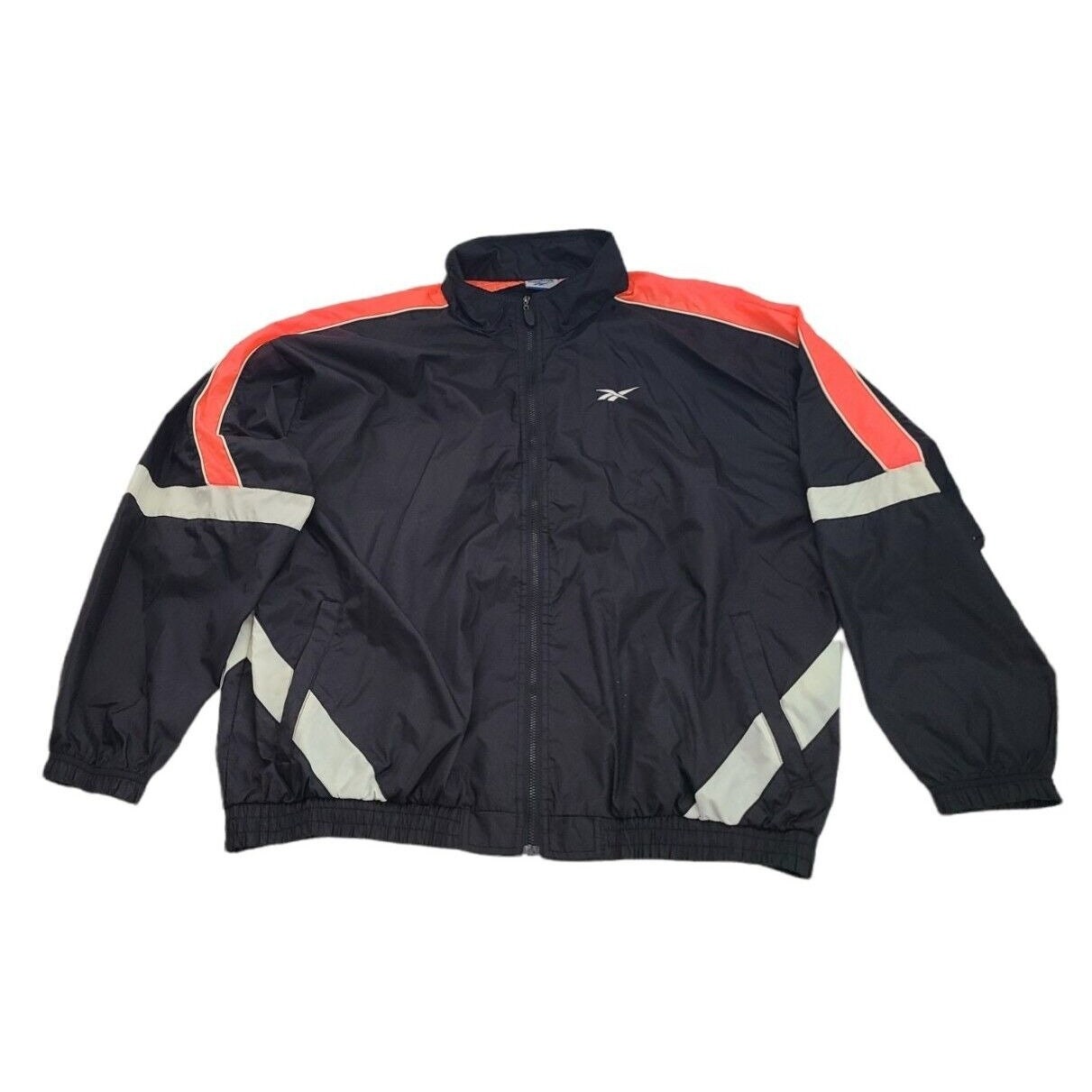 Vintage REEBOK Watercolor Windbreaker Jacket Medium Neon Colors
