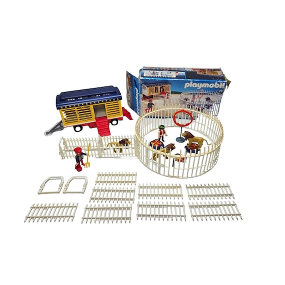 Vintage Playmobil 3727 Lion Tamers Romani Circus Trailer
