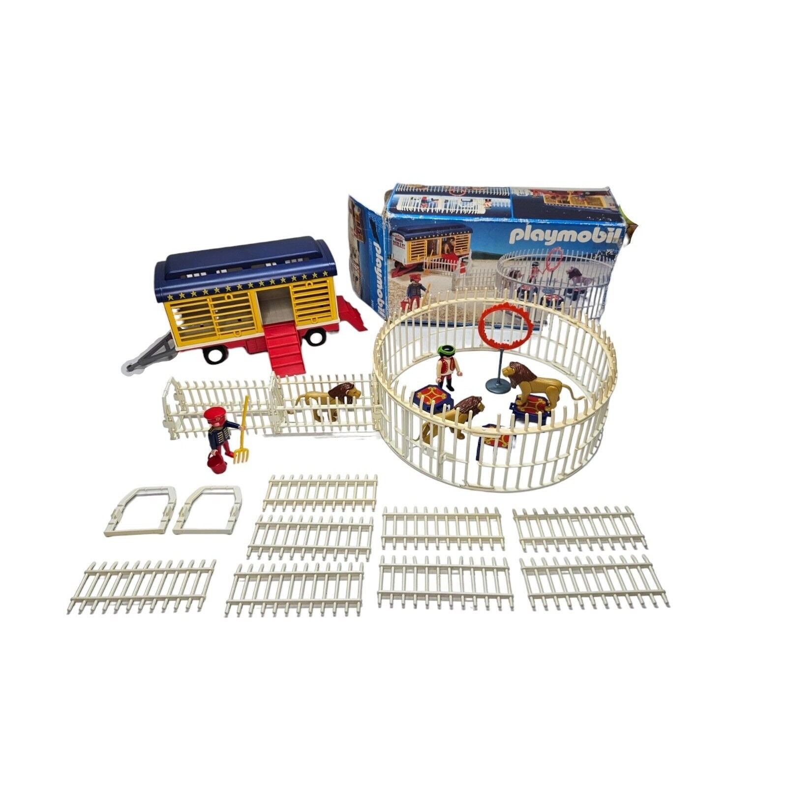 Vintage Playmobil 3727 Lion Tamers Romani Circus Trailer With