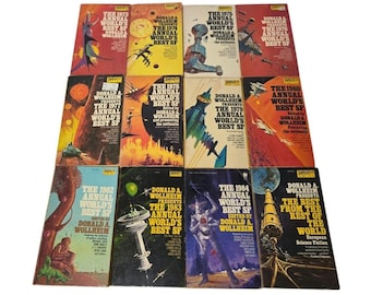 DAW Lote anual de 12 libros de bolsillo de ciencia ficción de los años 70 y 80