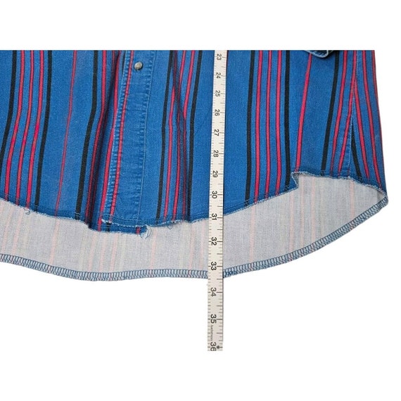 VTG Wrangler Brushpopper Button Down Shirt Stripe… - image 5