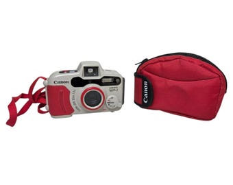 Canon Sure Shot WP-1 35mm Film Camera With Case & Strap TESTED WORKS