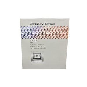 CompuServe Software for Commodore 64 Enhanced Terminal Communications VIDTEX 1983 Complete Vintage