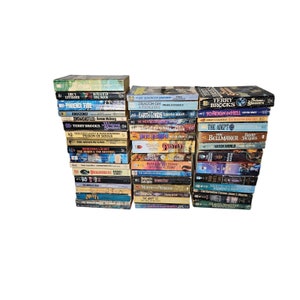 Vintage Fantasy Paperback Books Lot of 46 Ace Avon Bantam Tor Mixed Authors 1970s 70s Fiction