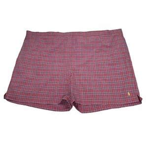 Vintage Polo Sport Ralph Lauren Swim Trunks Plaid Men&#39;s Size 2X BIG Mesh Lined - vintage clothing - vintage fashion - vintage swimwear